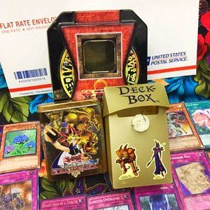 VINTAGE YU-GI-OH HOLO CARDS LOT COLLECTIBLE TINS YUGIOH KONAMI DAMAGED AS IS